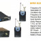 WMS-8225 KIT 2xMICROFOANE DE LAVALIERA WIRELESS, banda UHF 800mhZ, 30mW, sunet foarte clar, 70-100m