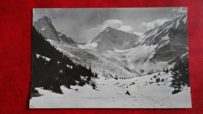 CP-Vedere-Muntii Fagaras - Valea Simbetei, Sfinxul si Piramida - circulata 1963 foto