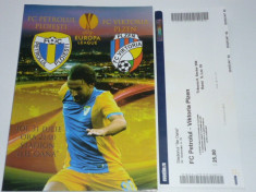 Program + bilet meci fotbal PETROLUL PLOIESTI - VIKTORIA PLZEN 31.07.2014 Europa League foto