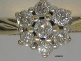 INEL AUR 18K CU 0.50 CT DIAMANTE IN FORMA DE FLOARE, 57 - 67, Galben