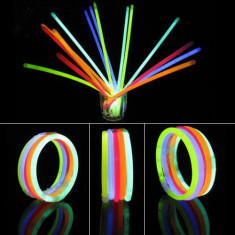 Set 100 Betisoare bratari luminoase Glow Sticks colorate foto