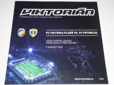 Program meci fotbal VIKTORIA PLZEN - PETROLUL PLOIESTI 07.08.2014 Europa League foto