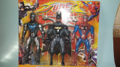 Set 3 FIGURINE. SUPEREROI. SPIDERMAN. BATMAM. SPIDERMAN BLACK. Figurine Mobile. Produs Nou. SIGILAT. Foto REALE foto