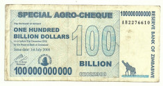 ZIMBABWE 100.000.000.000 100 miliarde DOLARI 2008 P-64 [3] foto