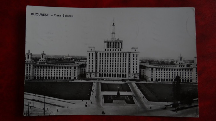 CP - Vedere - Bucuresti - RPR - Casa Scinteii - circulata 1962