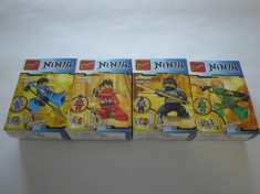 Set 4 figurine tip LEGO NinjaGO Rebooted, Bozhi, Kai, Cole, Lloyd, Jay, NOI foto