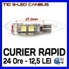 BEC AUTO CAMION, AUTOBUZ - 24V - LED LEDURI POZITIE T10 W5W - 9 SMD CANBUS, Bmw, ZDM