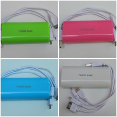 Baterie externa USB Albastra Power Bank 5600mAh pentru telefon, tableta, iPod, mp3 player, iPhone, GPS, Samsung Galaxy S3 S4 Note 3 + 5 Mufe Cod 024 foto