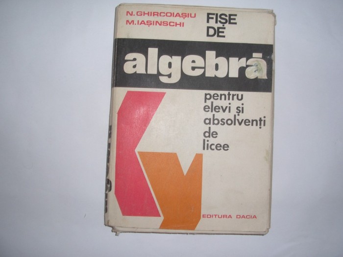 Algebra. Fise de algebra pentru elevi. 1976,RF5/3