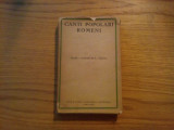 CANTI POPOLARI ROMENI - Poesia - Luigi Salavini (scelti, tradotti), 1932, 140 p., Alta editura