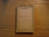 CANTI POPOLARI ROMENI - Poesia - Luigi Salvini (scelti, tradotti), 1932, 140 p., Alta editura