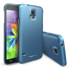 Husa Ringke SLIM ALBASTRU DOT ELECTRIC BLUE Samsung Galaxy S5+BONUS folie Ringke Invisible Defender Screen Protector foto