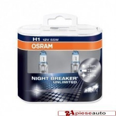 SET DE 2 BECURI H1 OSRAM NIGHT BREAKER UNLIMITED foto