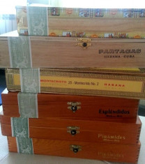 Cutie trabucuri originale Cohiba Piramides, Esplendidos, Romeo Y Julieta, Partagas foto