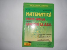 MARIA CHIRCULESCU AURELIA GOMOLEA TESTE GRILA PENTRU ADMITEREA LA ASE,RF5/3 foto