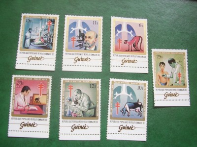Guineea 1983 Medicina personalitati R. Koch mi 947-953 MNH foto