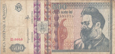 ROMANIA 500 lei 1992 F!!! foto