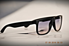 Ochelari de soare Ray ban RB4165 622/8g Justin Rama negru mat foto