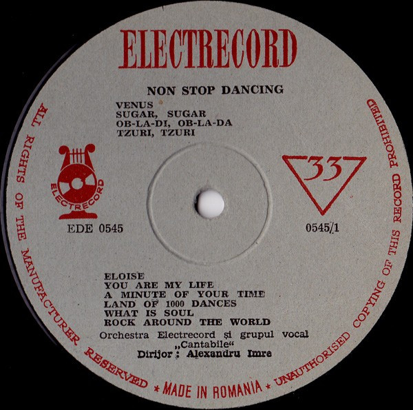 Orchestra Electrecord_Grupul Vocal Cantabile_Alexandru Imre - Non Stop Dancing (Vinyl)