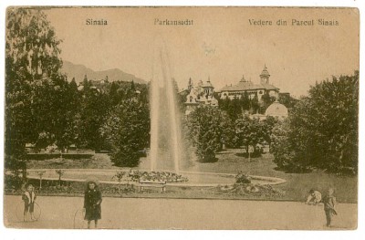 1776 - SINAIA, Prahova, Park, Fountain - old postcard - unused foto