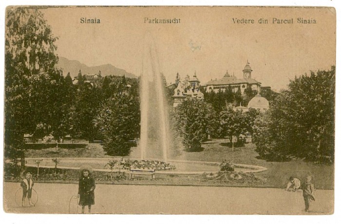 1776 - SINAIA, Prahova, Park, Fountain - old postcard - unused