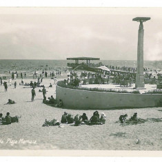 492 - CONSTANTA, Dobrogea, Plaja de la MAMAIA - old postcard, real PHOTO unused