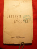 Gr. Tausan -Criterii si Evocari - Prima Ed. 1935, Alta editura