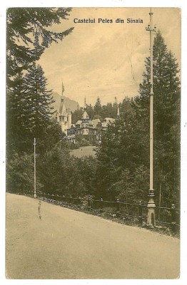 1829 - SINAIA, Prahova, PELES castle - old postcard - used - 1914 foto