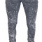 BLUGI CONICI &quot;FISHBONE&quot; - MODEL DEOSEBIT ACID WASH - SKINNY / SLIM - ( MARIME: 27 ) - TALIE = 80 CM / LUNGIME TOTALA = 107 CM