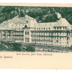 482 - SLANIC MOLDOVA, Bacau, Hotel Racovita, Litho - old postcard - unused
