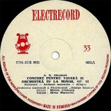 A.K.Glazunov_Max Bruch_Orchestra George Enescu_Mircea Cristescu_Silvia Marcovici - Concert, Op. 82_Op. 26 (Vinyl), VINIL, Opera, Electrecord