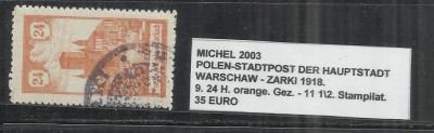 POLONIA - 9. 24H.ORANGE,GEZ - 11 1\2 - STAMPILAT foto