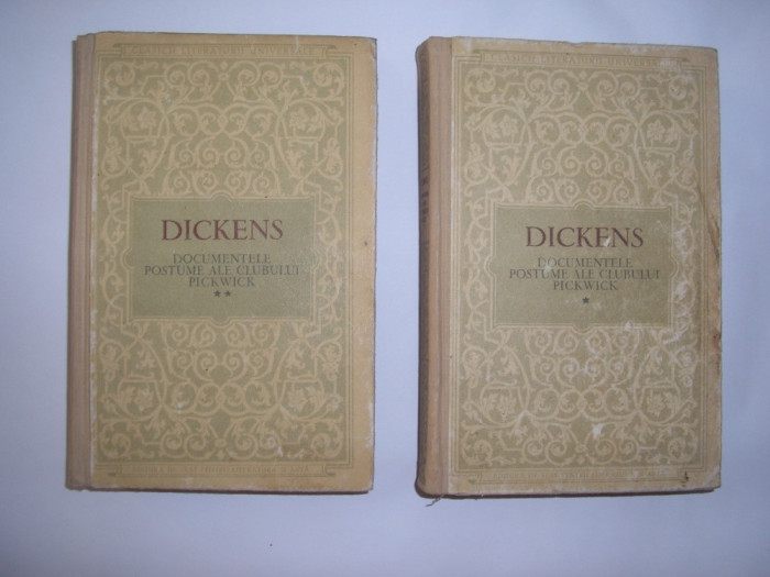 DICKENS - DOCUMENTELE POSTUME ALE CLUBULUI PICKWICK 2 Volume,RF5/4