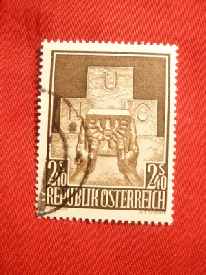 Serie Austria la ONU 1956 , Austria , 1 val.stamp. foto