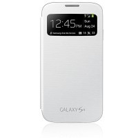 Husa piele Samsung I9505 Galaxy S4 EF-CI950BW S-View alba Blister Originala foto