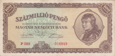 UNGARIA 100.000.000 pengo 1946 VF+++!!! foto