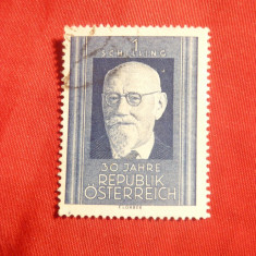 Serie 30 Ani R.Austriaca - K.Reiner Presedinte 1948 ,Austria , 1 val.stamp.