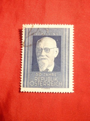 Serie 30 Ani R.Austriaca - K.Reiner Presedinte 1948 ,Austria , 1 val.stamp. foto
