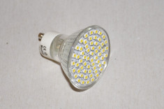 Bec / Spot cu led GU10 - 4,5W -230v - SMD3528-60led - lumina calda foto