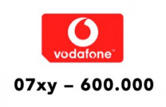 Numar de platina pe cartela Vodafone 07XY-600.000 foto