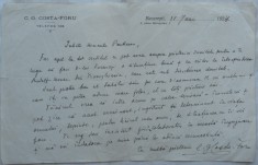 Scrisoare olografa a lui C-tin Costa Foru, 1924, aroman, Cercetasii Romaniei