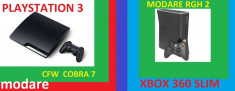 console PS3-Playstation 3 modat / modare cfw cobra 7-Xbox 360 slim modat RGH 2 foto