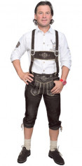 Pantaloni bavarezi piele absolut noi, ORIGINALI, tip Oktoberfest - TRANSPORT GRATUIT ! foto