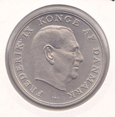 Moneda Danemarca 5 Kroner 1972 - KM#853.2 UNC (in holder de carton autoadeziv) foto