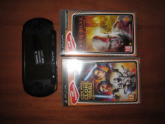 Playstation portable+2Jocuri + card cu 3 jocuri foto