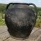 Chiup vechi vas de ceramica neagra Marginea tip amfora oala mare din lut anii 50