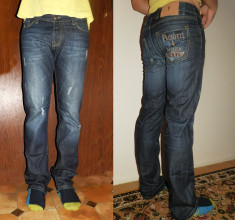 Blugi barbatesti CESARE PACIOTTI jeans boyfriend fit denim original foarte buna calitate foto