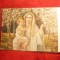 Ilustrata Religioasa- Fecioara Maria cu Pruncul, interbelica ,timbrul culturii si 4 lei Carol