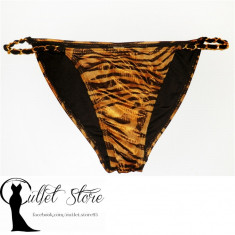 Slip pentru baie cu aplicatii metalice/ lanturi animal print leopard marca NEW YORKER marimea L foto