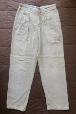 Pantaloni raiati Tommy Hilfiger; marime 31: 82 cm talie , 111.5 cm lungime foto